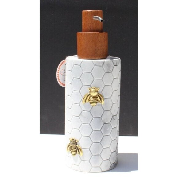 New Honey Comb Bee Soap Dispenser Kitchen Sink Soap Hand Liquid Pump Bottle - Picture 1 of 2